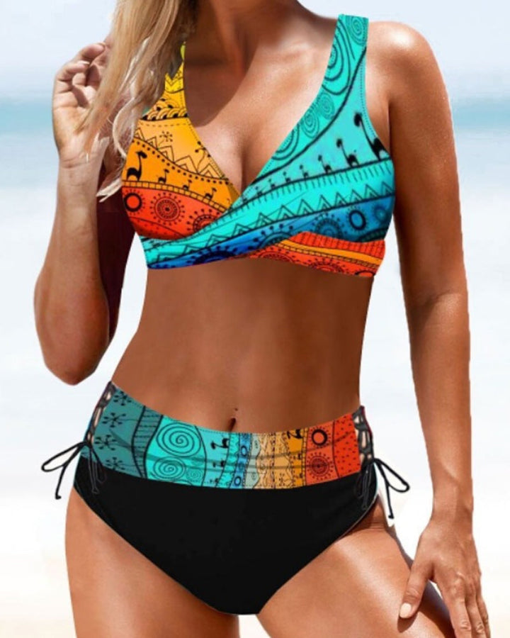 Eva - Fröhlicher Bunter Bikini von Hanna Hamburg
