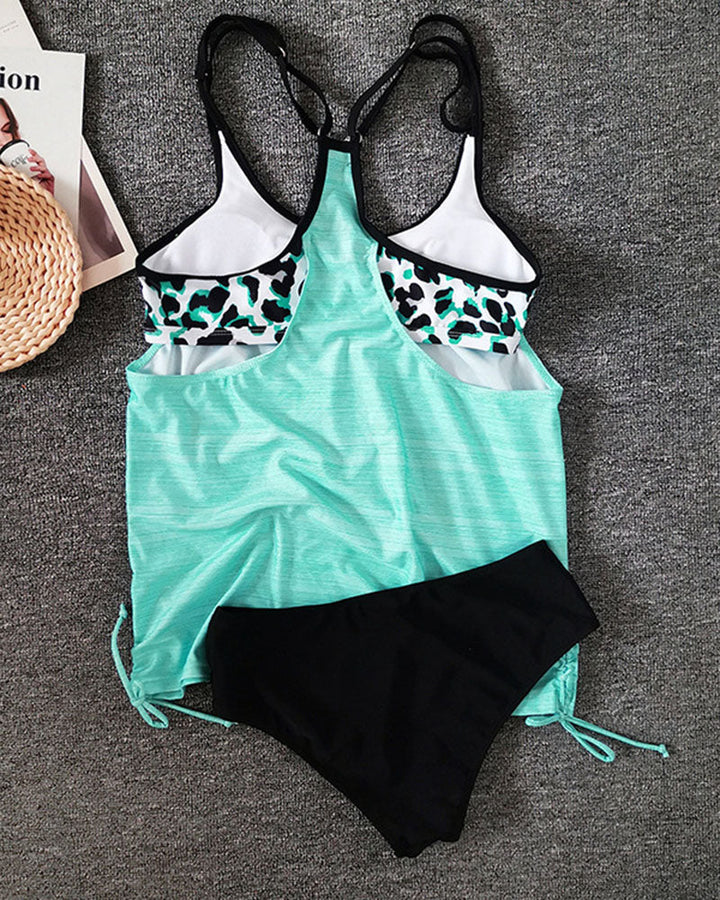 Augustus - Unifarbener Tankini mit Leopardenmuster von Hanna Hamburg