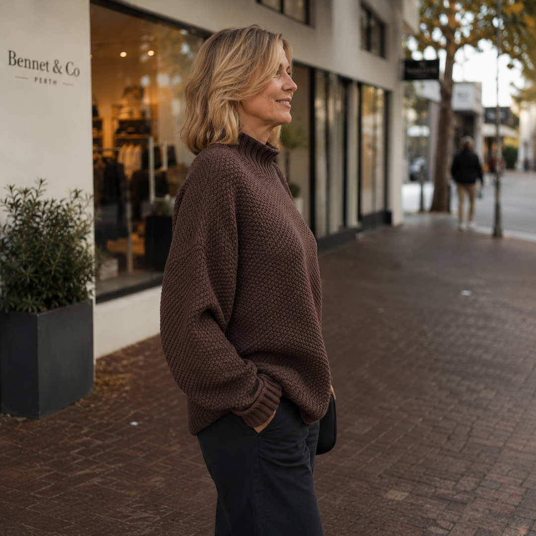 Patricia | Feiner Pullover mit Stehkragen