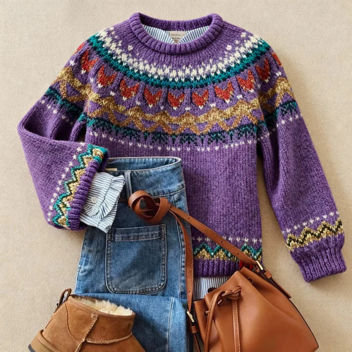 Solva | Islandpullover in Violett