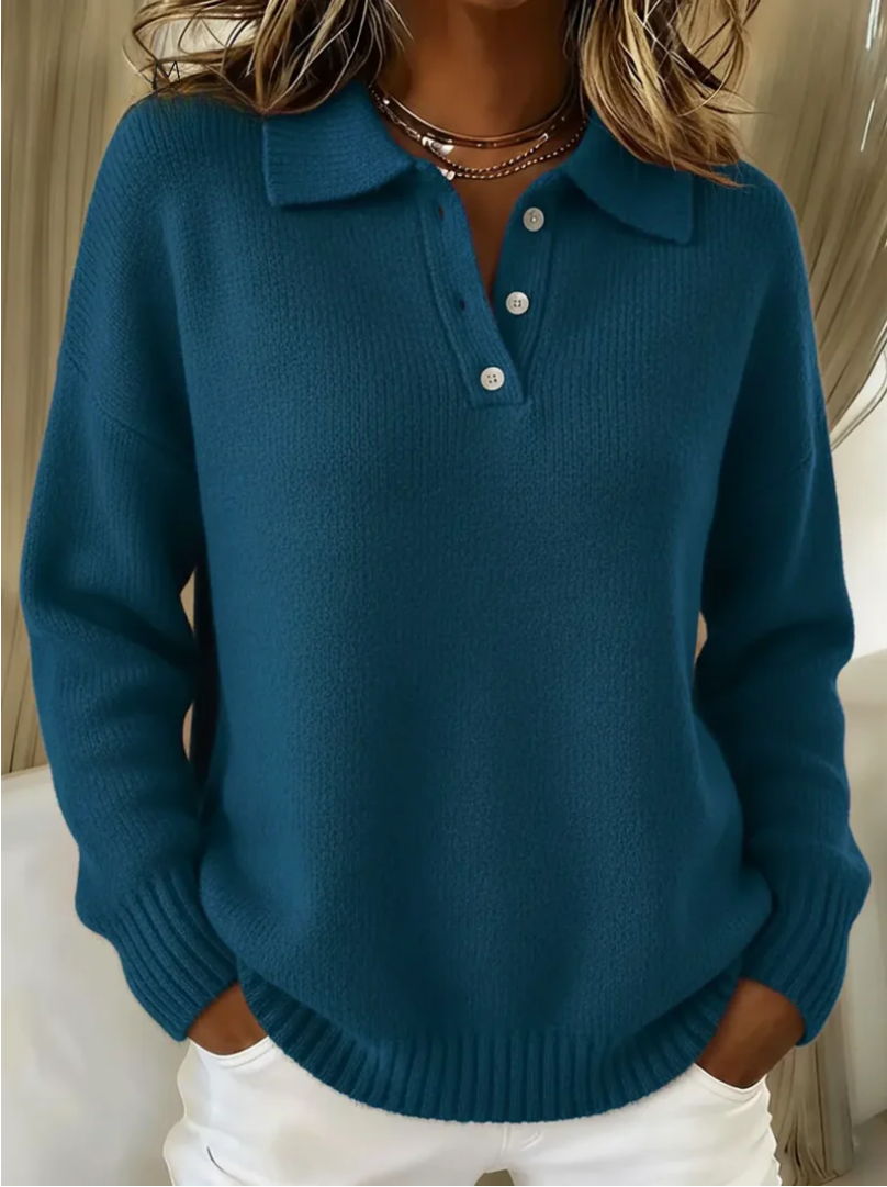 Maribel | Strickpullover mit Polokragen von Hanna Hamburg, Pullover für Damen