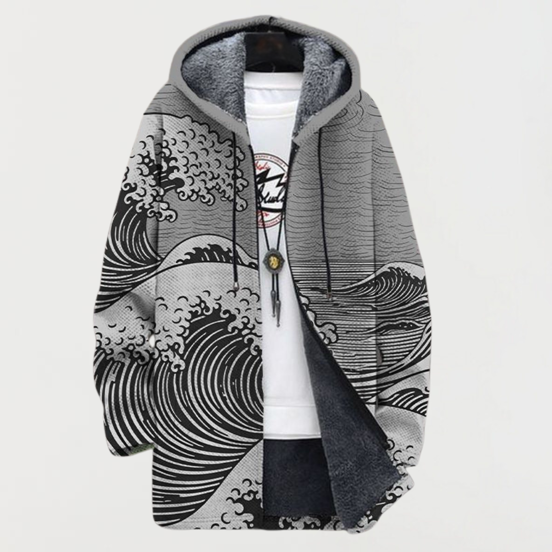 Kathrin | Kapuzenjacke mit Wellenmotiv