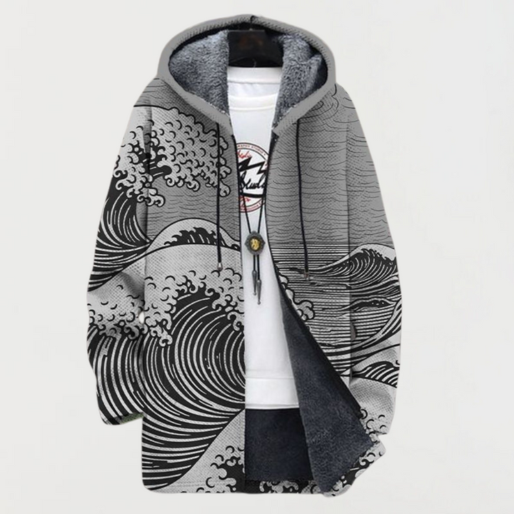 Kathrin | Kapuzenjacke mit Wellenmotiv