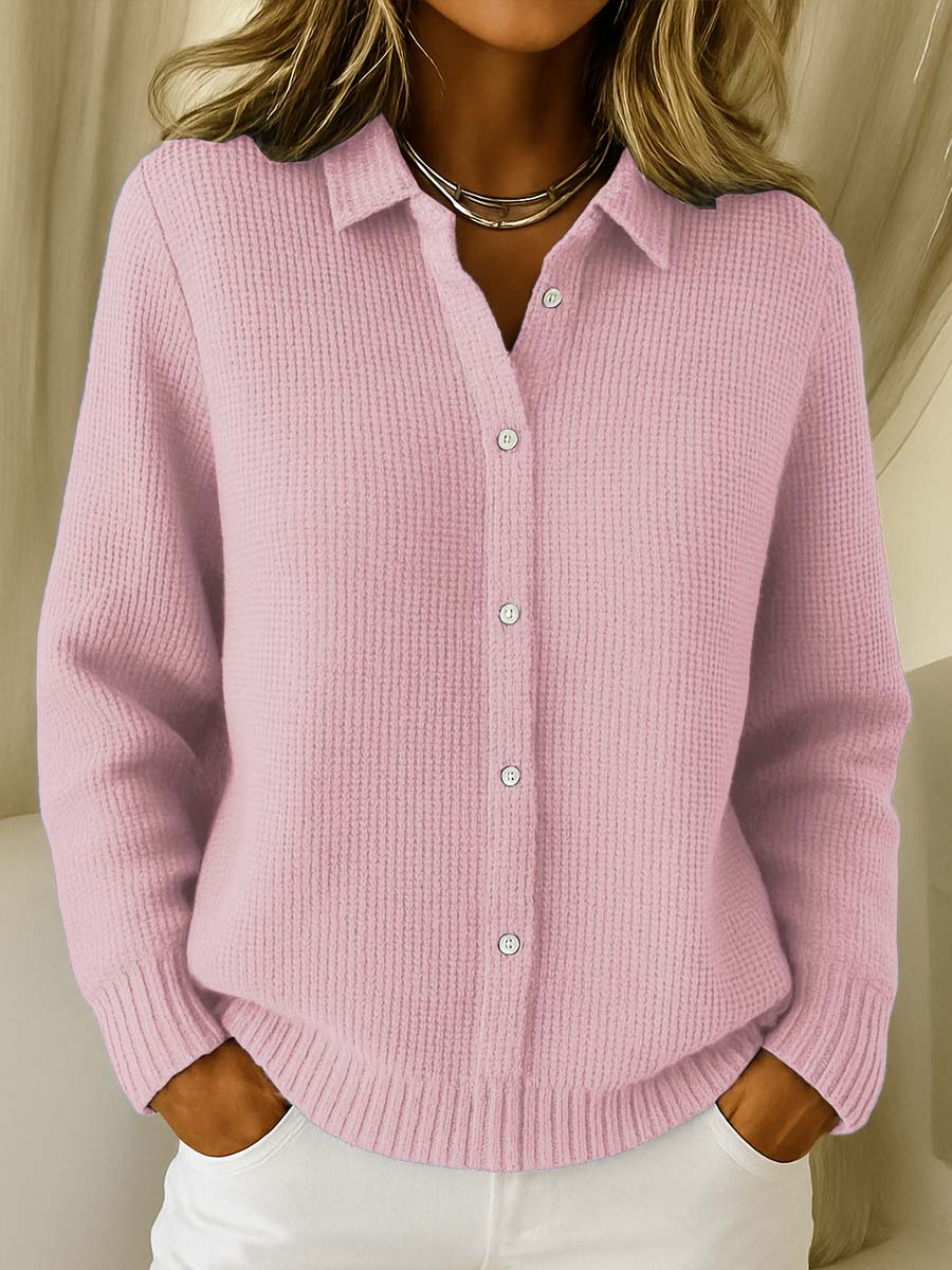 Olivia | Strickjacke mit Hemdkragen von Hanna Hamburg, Strickjacke für Damen