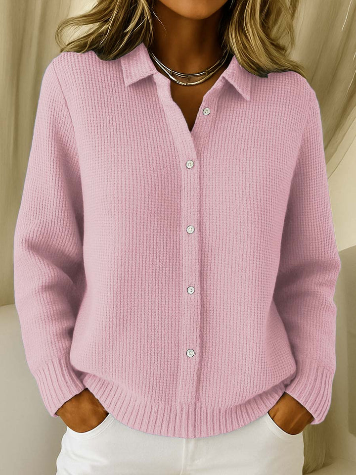 Olivia | Strickjacke mit Hemdkragen von Hanna Hamburg, Strickjacke für Damen