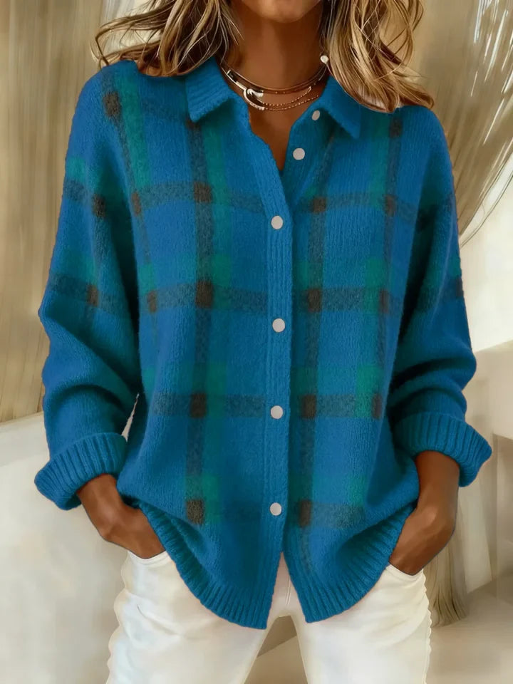 Danique | Karo-Hemdjacke mit Knopfleiste von Hanna Hamburg, Jacke für Damen