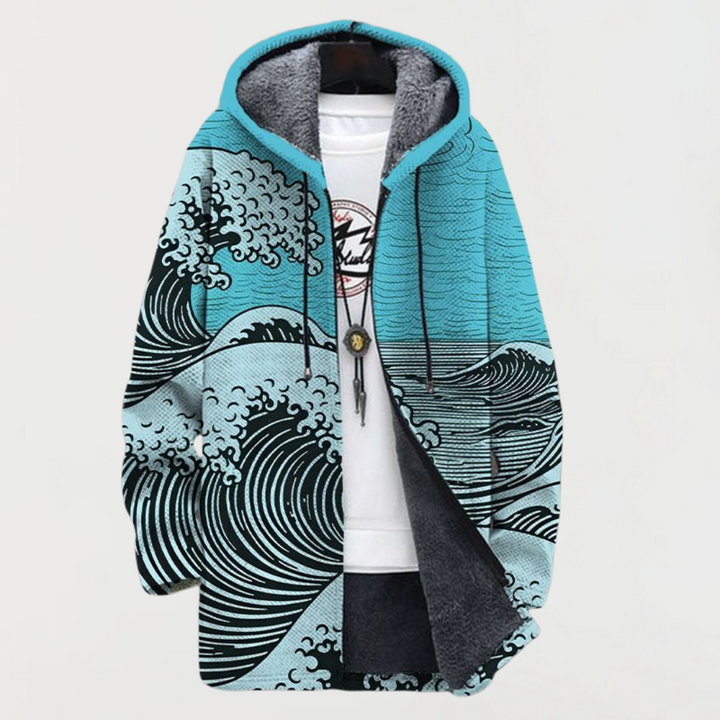 Kathrin | Kapuzenjacke mit Wellenmotiv