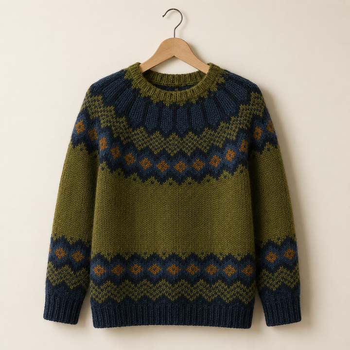 Jessica | Norwegerpullover in Oliv