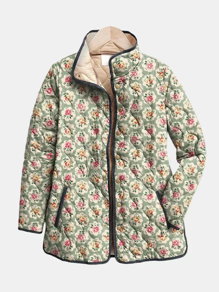 Marlis | Steppjacke mit Vintage-Rosen
