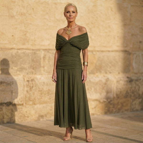 Jade | Elegantes Grünes Kleid in Olivgrün von Hanna Hamburg