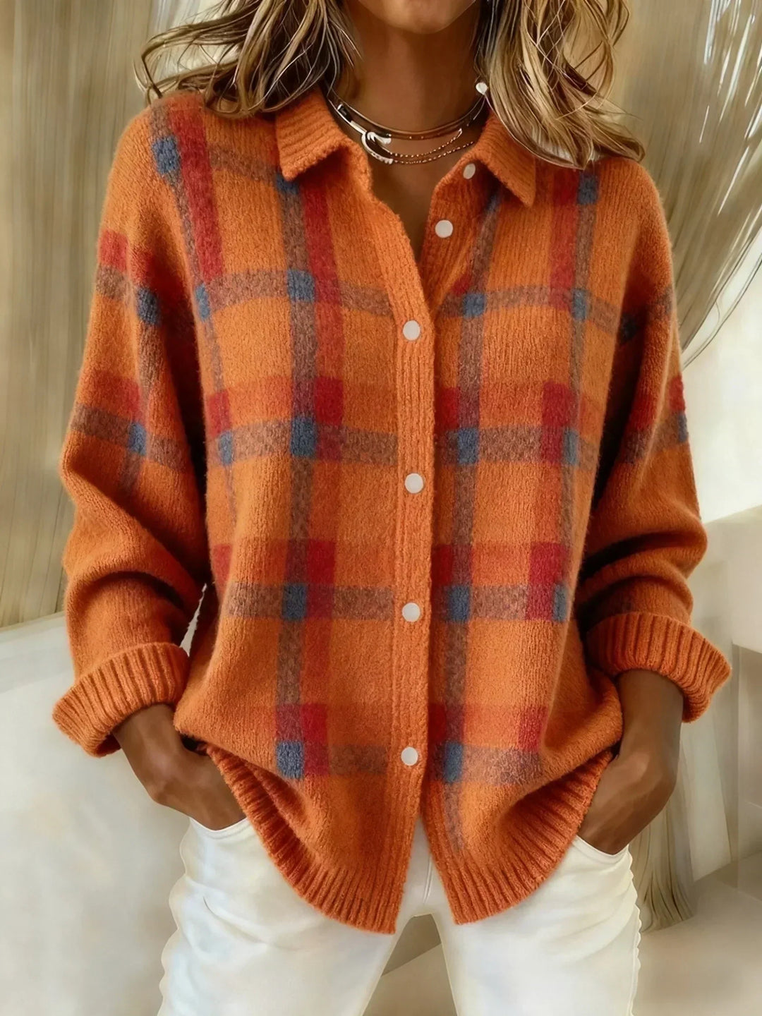 Danique | Karo-Hemdjacke mit Knopfleiste von Hanna Hamburg, Jacke für Damen
