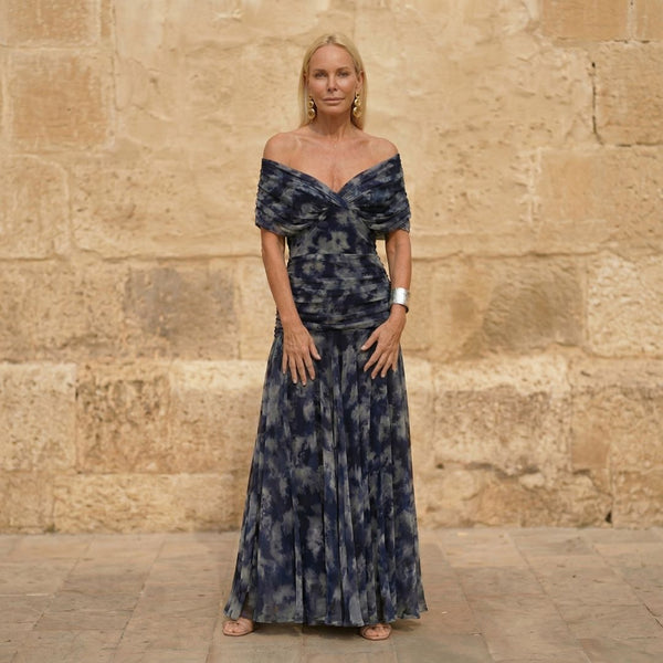 Melissa | Elegantes Fluidkleid in Marineblau von Hanna Hamburg