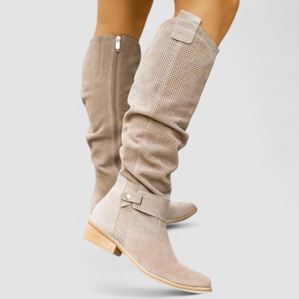 Auguste | Kniehoher Slouch-Westernstiefel