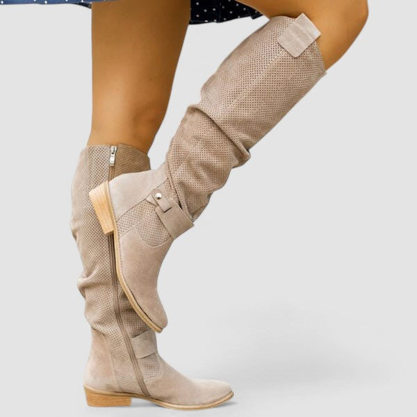 Auguste | Kniehoher Slouch-Westernstiefel