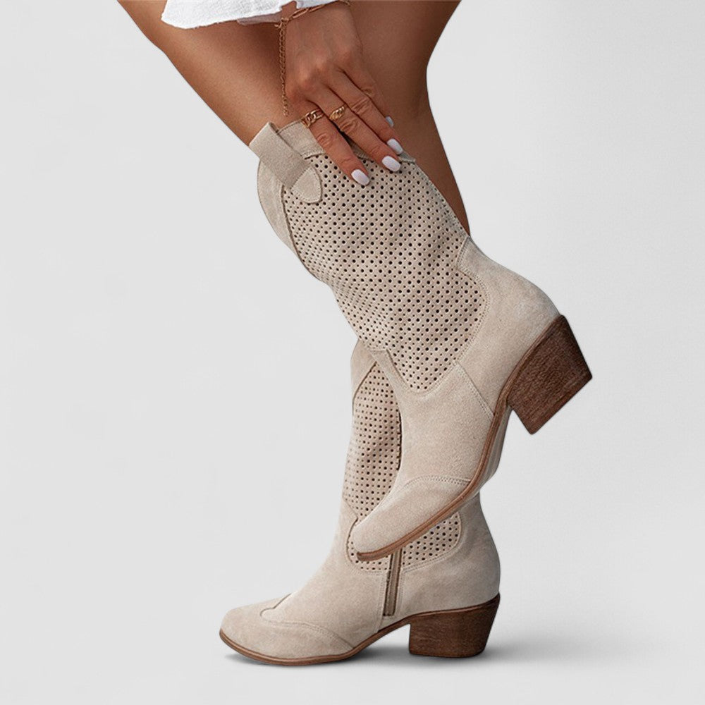 Marta | Perforierter Westernstiefel