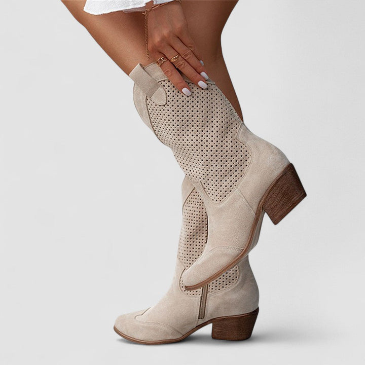 Marta | Perforierter Westernstiefel