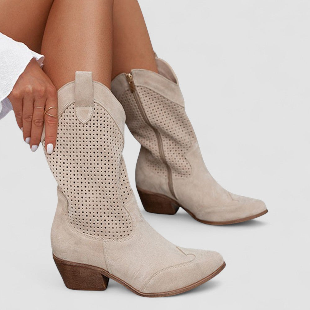 Marta | Perforierter Westernstiefel
