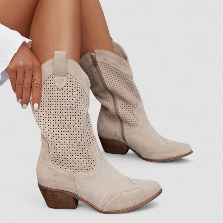 Marta | Perforierter Westernstiefel