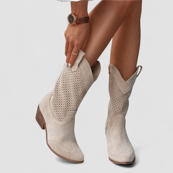 Marta | Perforierter Westernstiefel