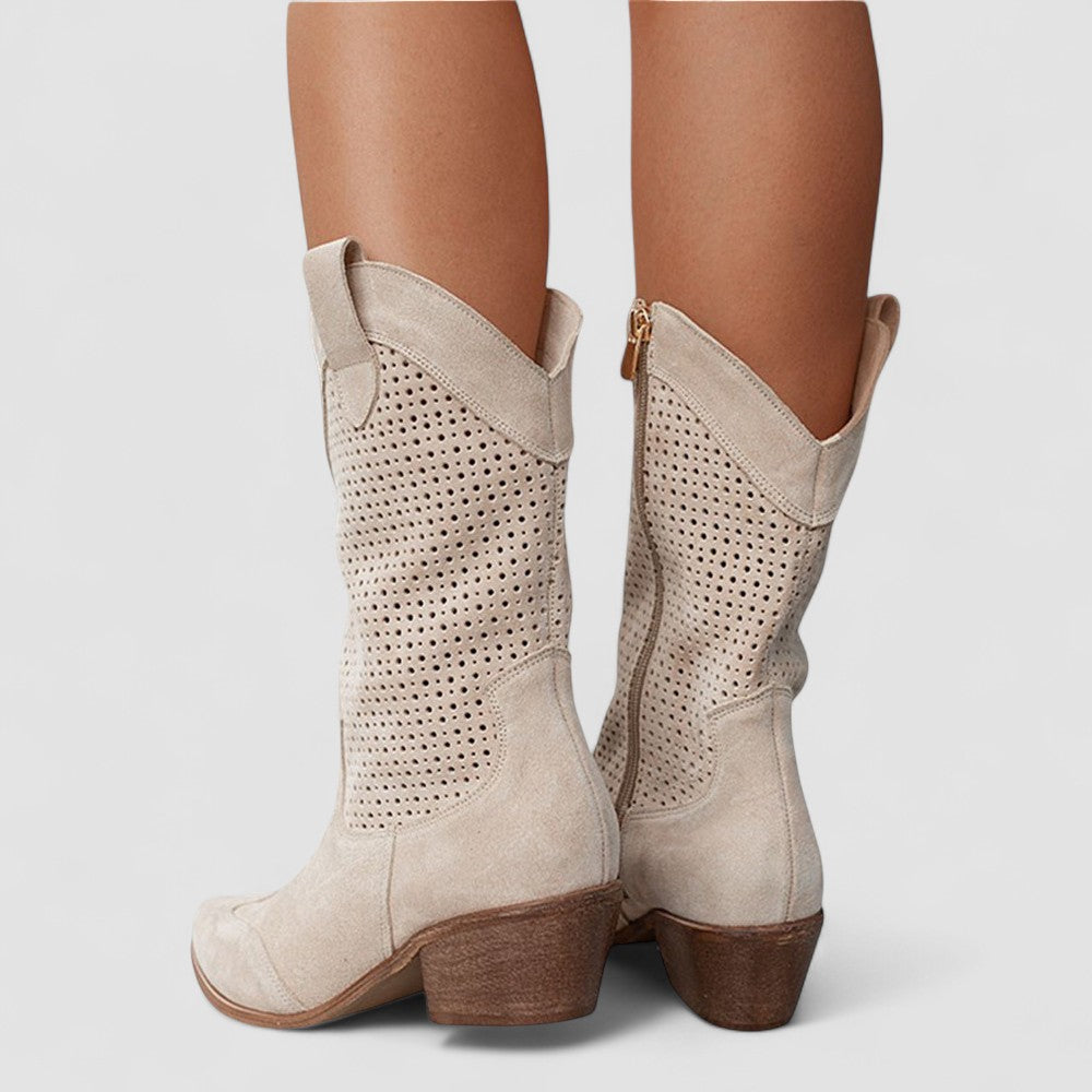 Marta | Perforierter Westernstiefel