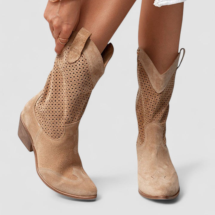 Marta | Perforierter Westernstiefel