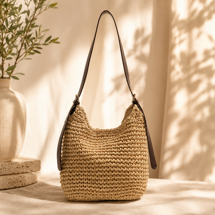 Christiane, weiche geflochtene Schultertasche, von Hanna Hamburg