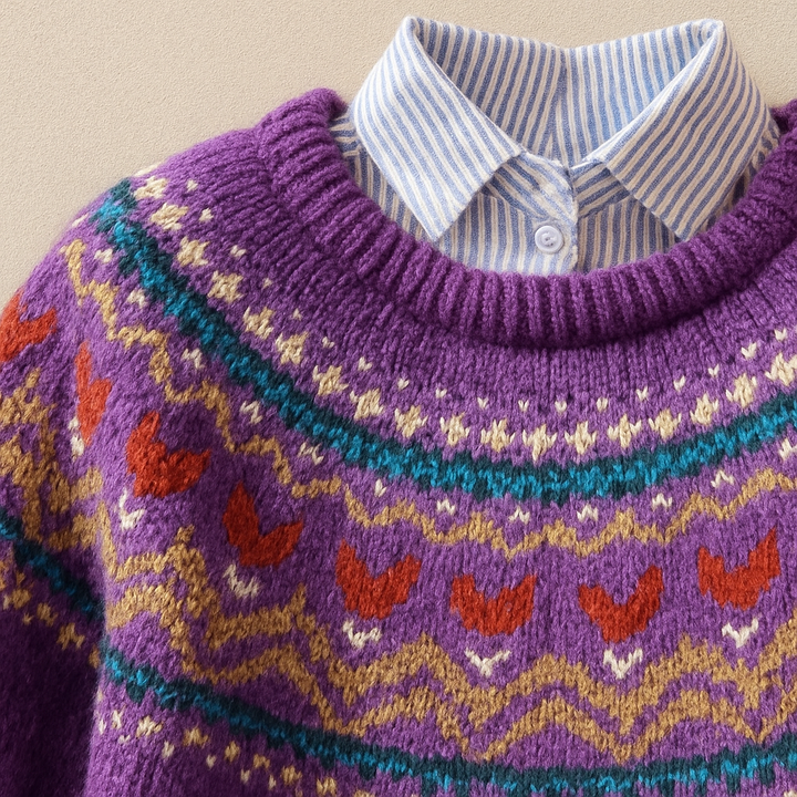 Solva | Islandpullover in Violett