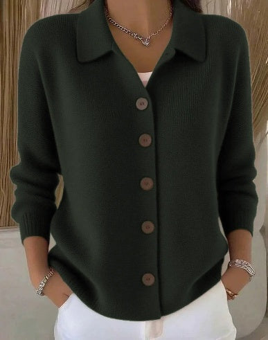 Melanie | Strickjacke mit Hemdkragen und Knopfleiste von Hanna Hamburg, Strickjacke für Damen