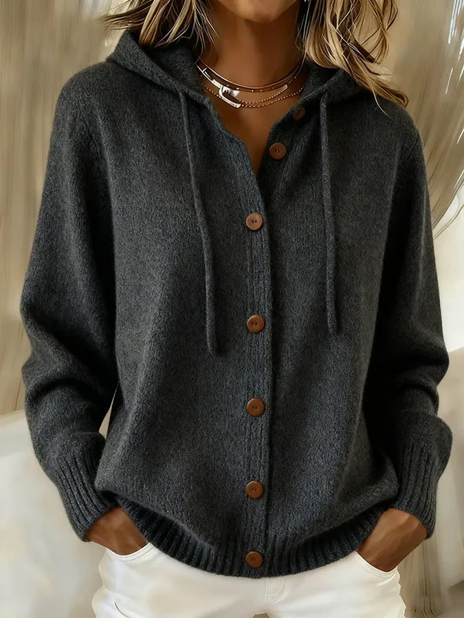 Lorayne | Kurze Kapuzen-Strickjacke von Hanna Hamburg, Strickjacke für Damen