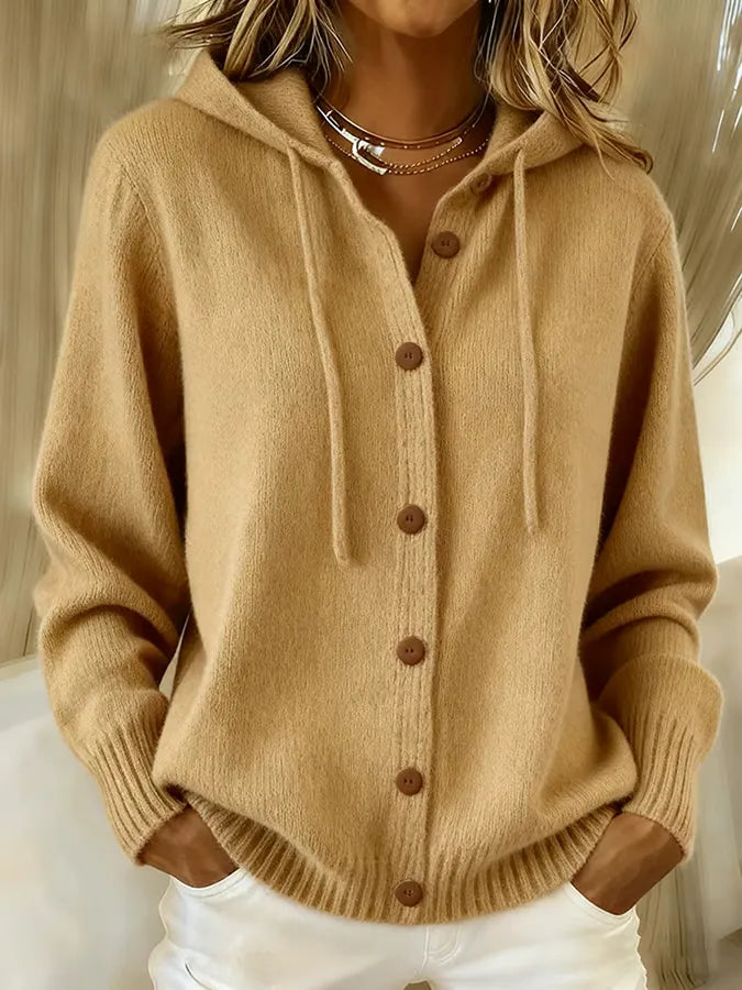 Lorayne | Kurze Kapuzen-Strickjacke von Hanna Hamburg, Strickjacke für Damen