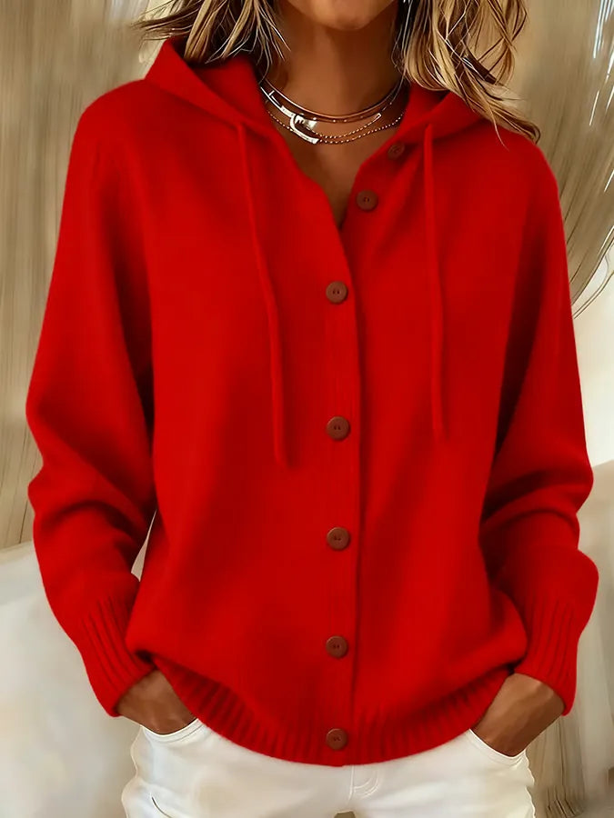 Lorayne | Kurze Kapuzen-Strickjacke von Hanna Hamburg, Strickjacke für Damen