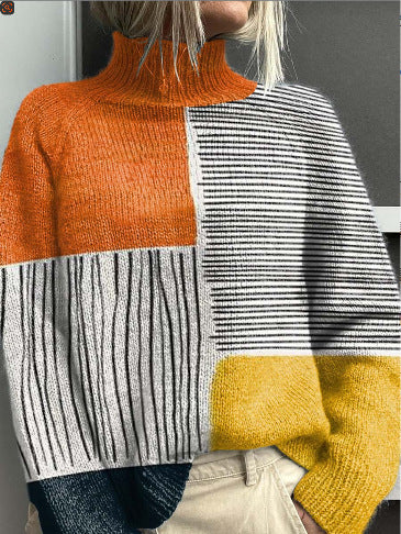 Jessie | Rollkragenpullover mit Blumenmuster von Hanna Hamburg, Pullover für Damen