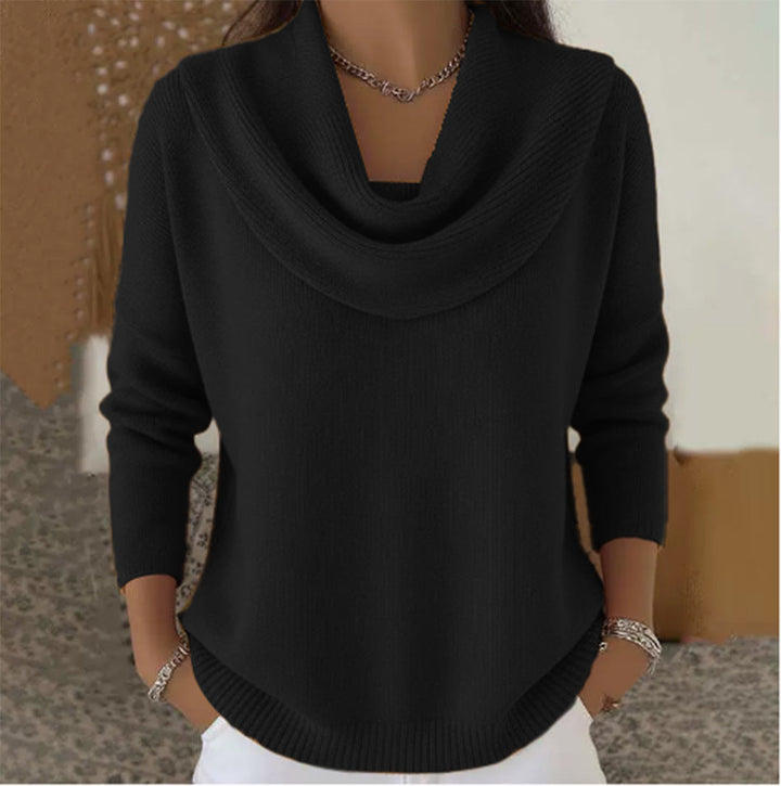 Claire | Pullover mit Wasserfallkragen
