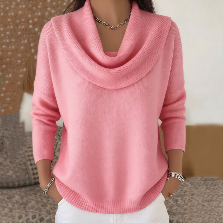 Claire | Pullover mit Wasserfallkragen