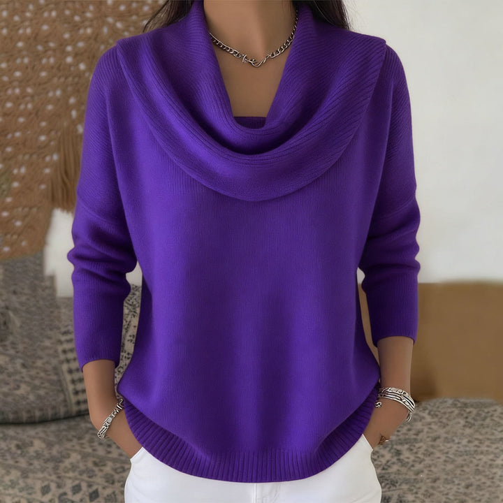 Claire | Pullover mit Wasserfallkragen
