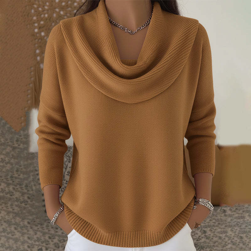 Claire | Pullover mit Wasserfallkragen