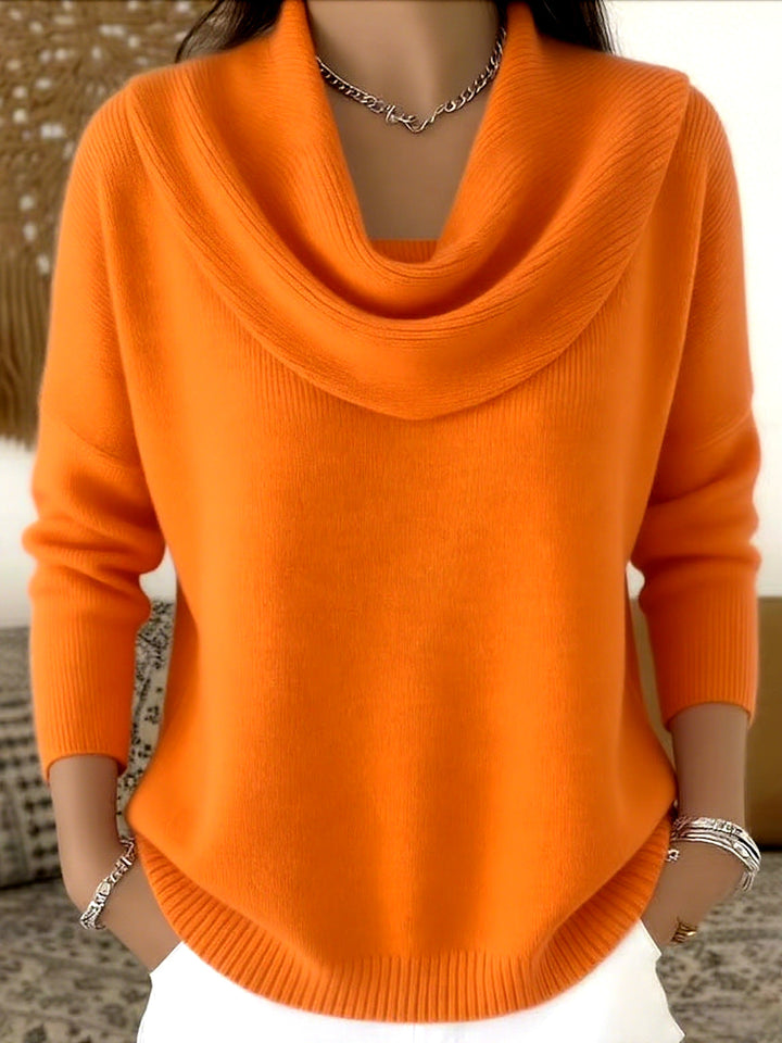 Claire | Pullover mit Wasserfallkragen
