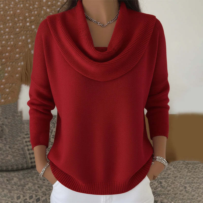 Claire | Pullover mit Wasserfallkragen