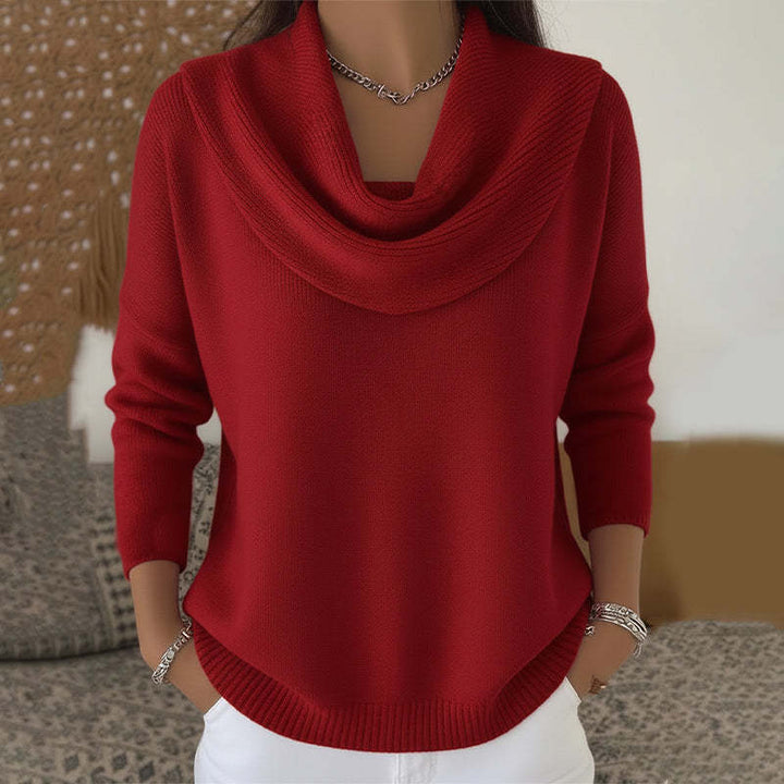Claire | Pullover mit Wasserfallkragen
