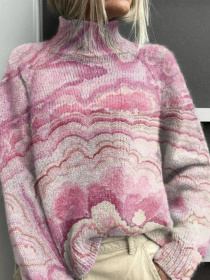 Jessie | Rollkragenpullover mit Blumenmuster von Hanna Hamburg, Pullover für Damen