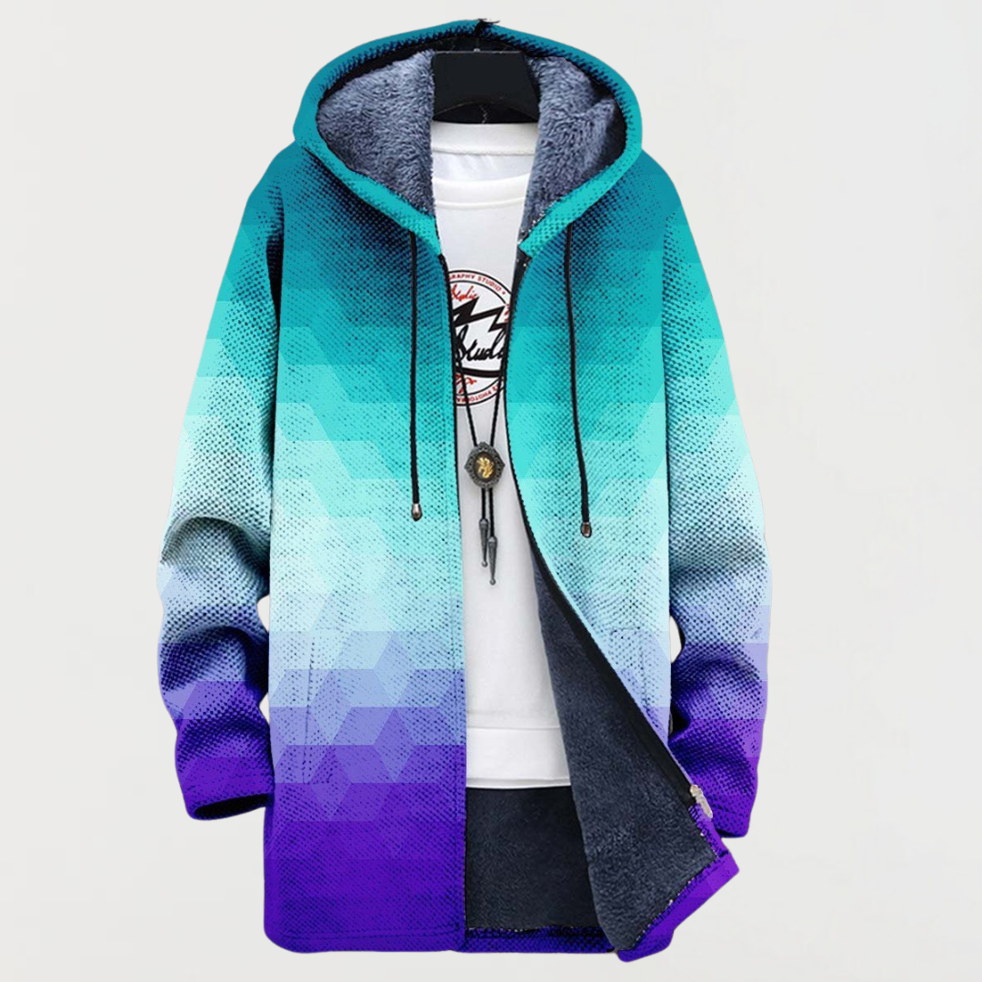 Britta | Kapuzenjacke mit Hexagon-Verlauf