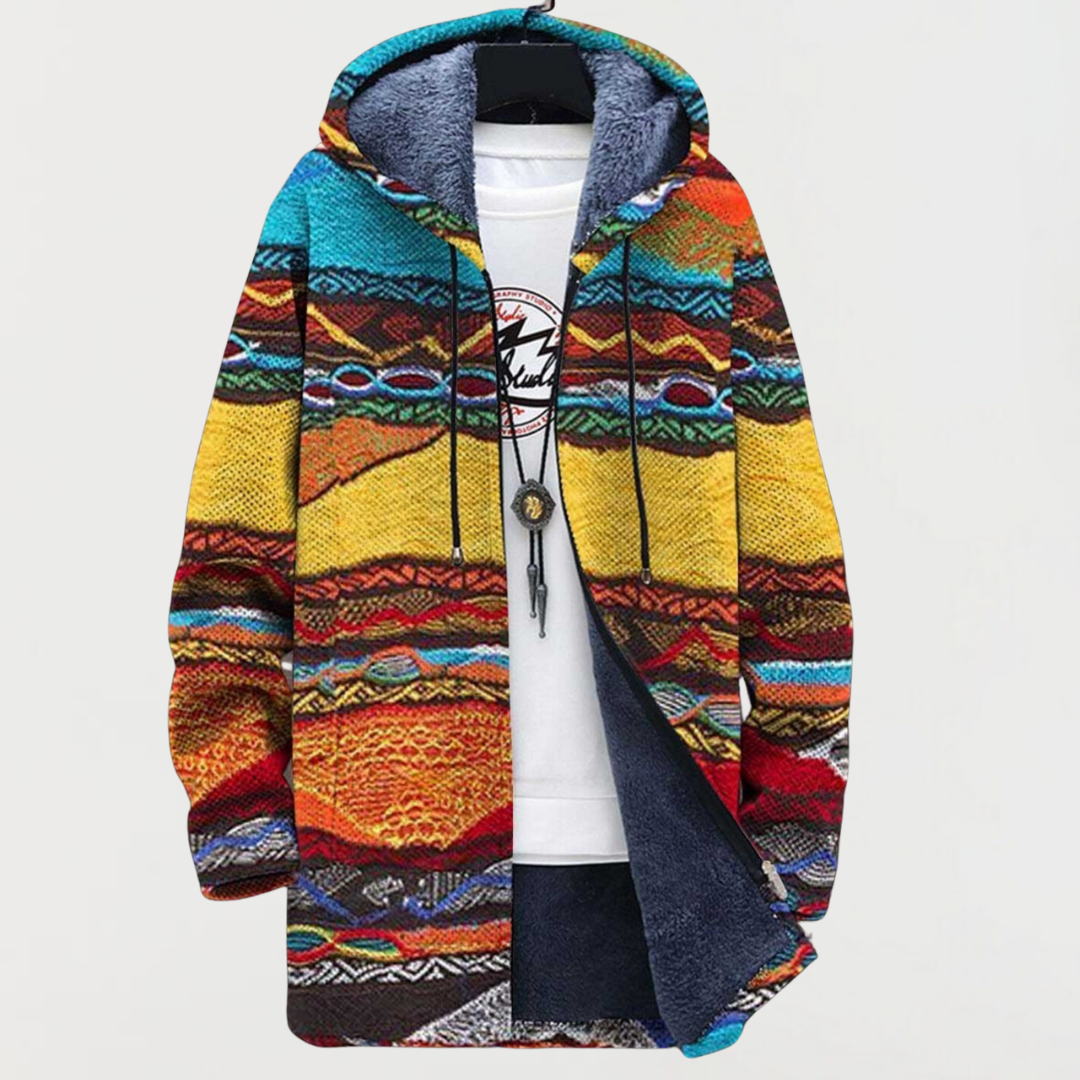 Jorinde | Kapuzenjacke mit Ethnobaendern