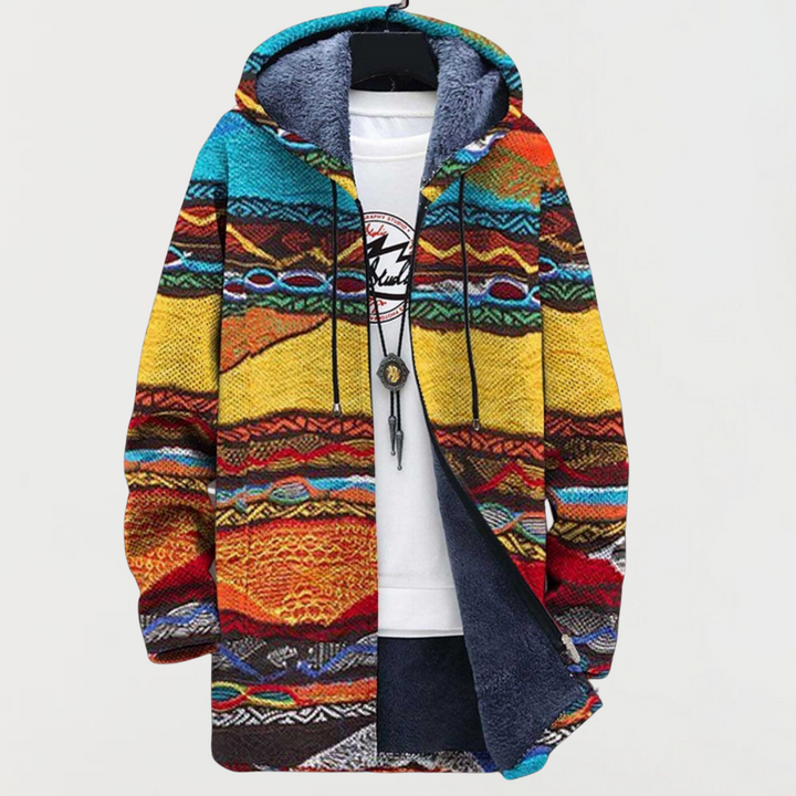 Jorinde | Kapuzenjacke mit Ethnobaendern