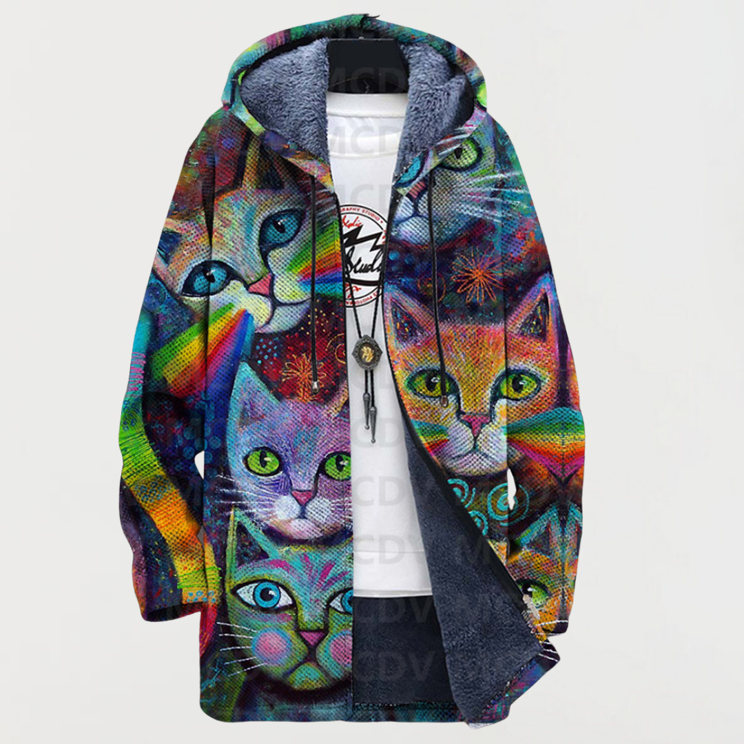 Rike | Kapuzenjacke mit Katzenmotiv