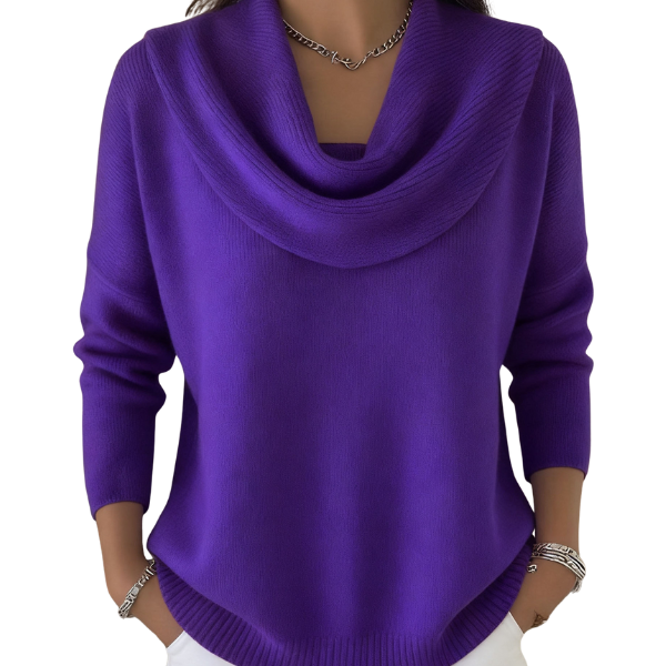 Vionne | Pullover mit Wasserfallkragen von Hanna Hamburg, Pullover für Damen