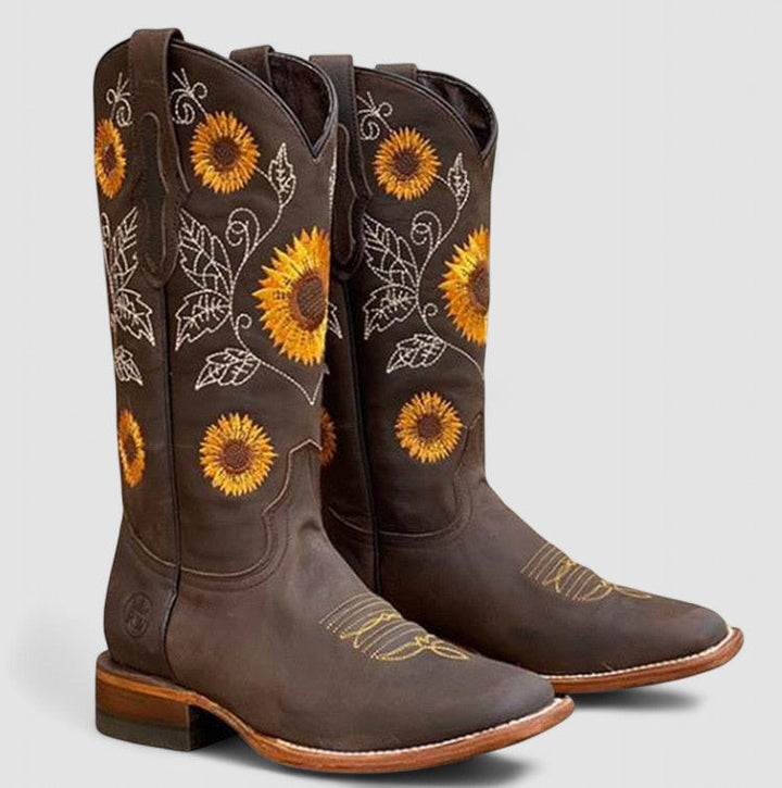 Anneke | Westernstiefel mit Sonnenblumen