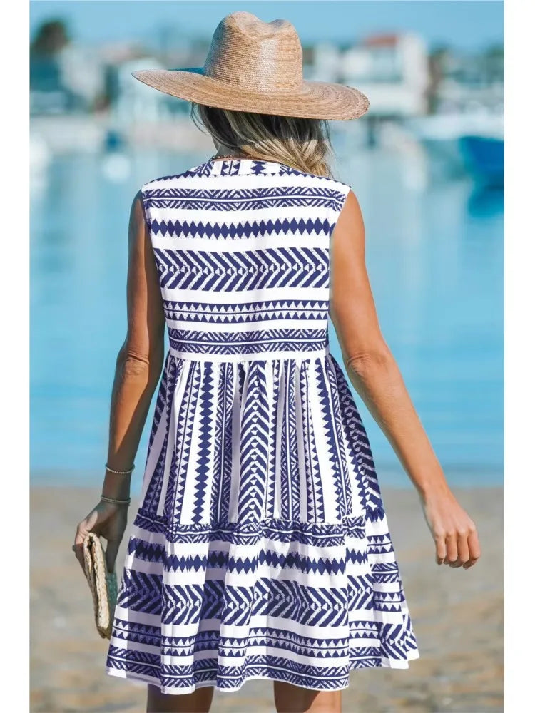Katrina - Geometrisches Sommerkleid