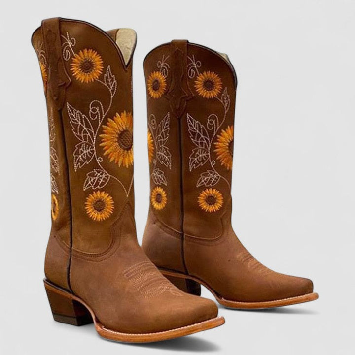 Anneke | Westernstiefel mit Sonnenblumen