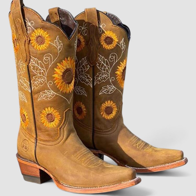 Anneke | Westernstiefel mit Sonnenblumen