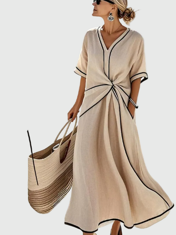 Helena | Maxikleid mit Drapierung von Hanna Hamburg